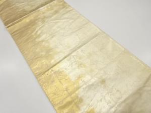 アンティーク　引箔　格子模様織り出し袋帯（材料）